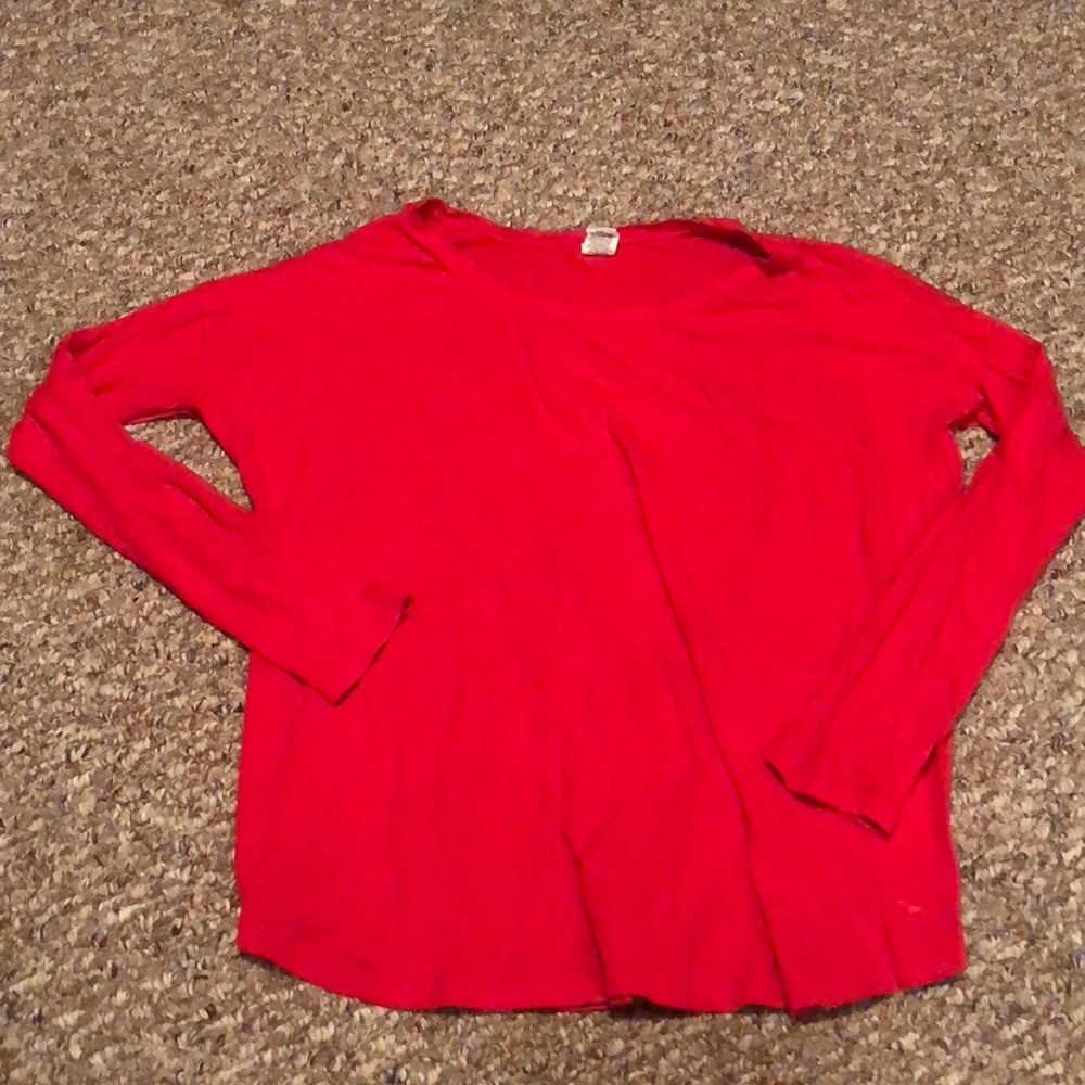 Pink Long Sleeve Sleepwear Red Size L
